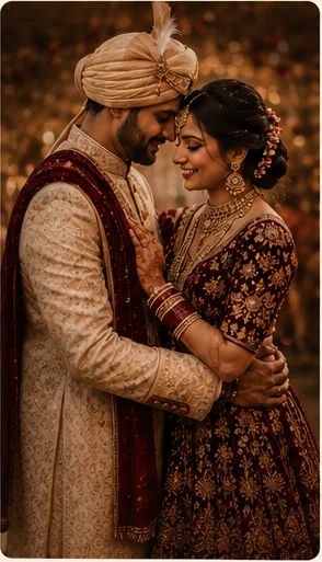 Wedding couple portrait